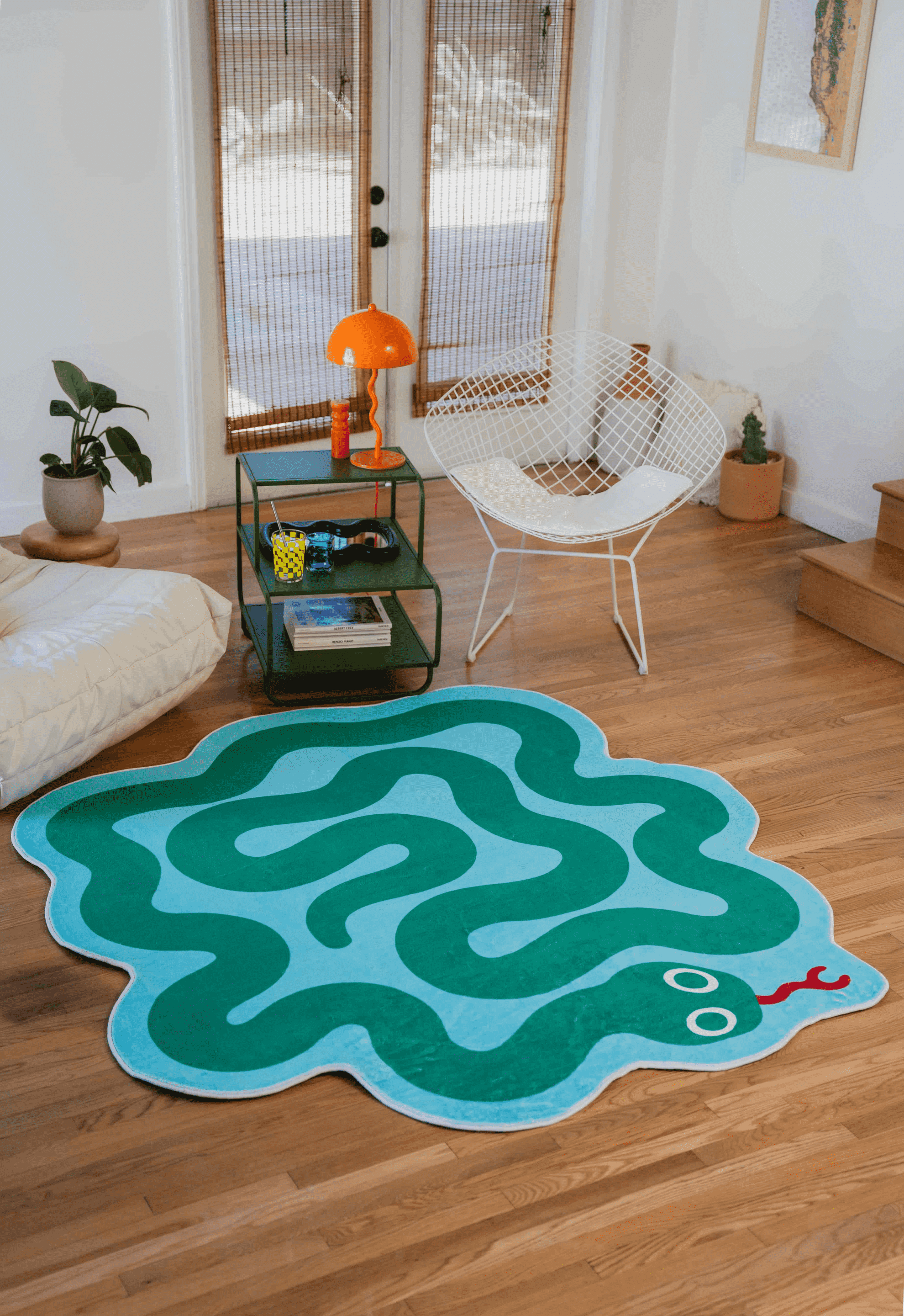 Spiral Snake Pattern Rug by Designer Johann Banta – Lany Space