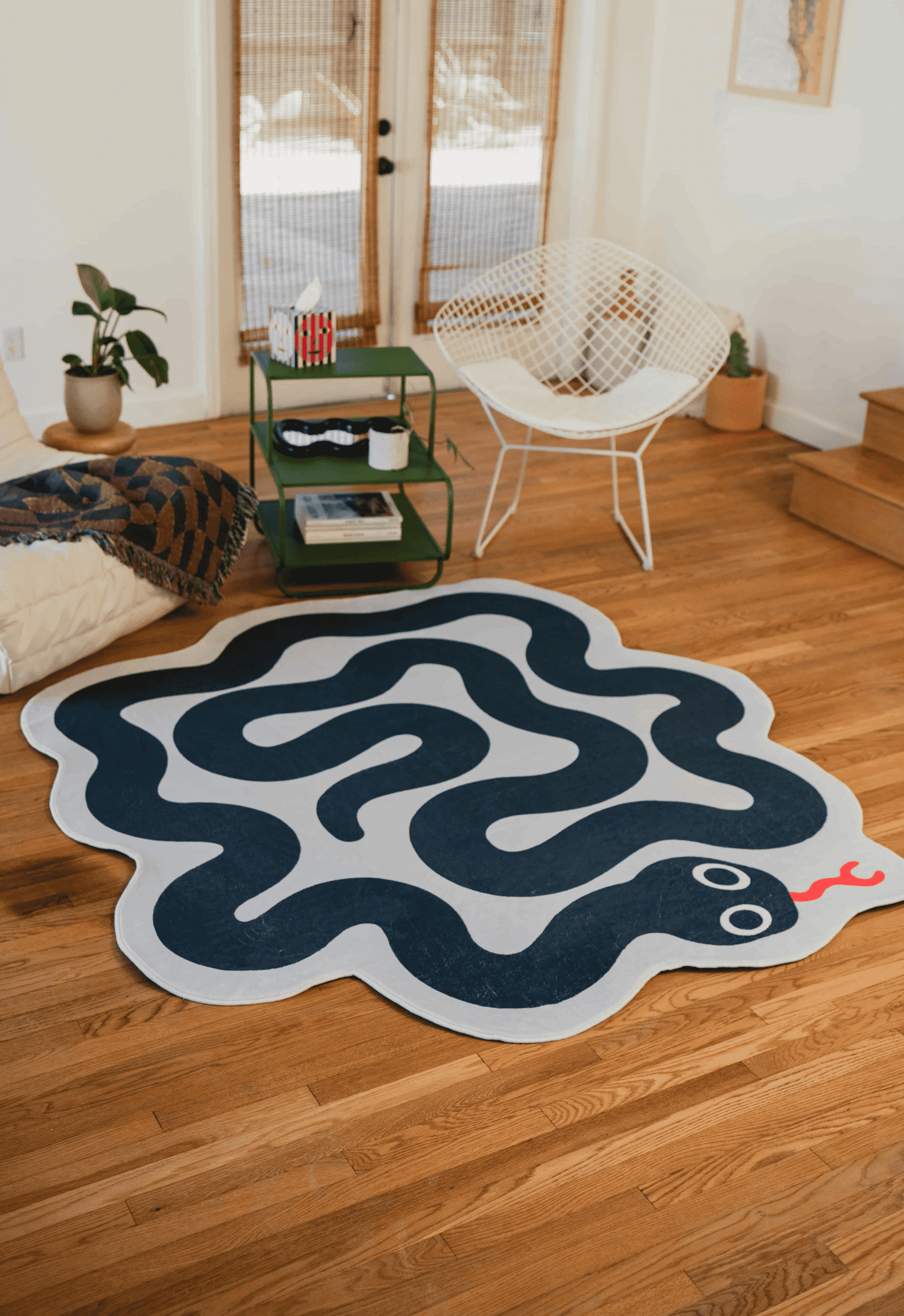 Spiral Snake Pattern Rug by Designer Johann Banta – Lany Space