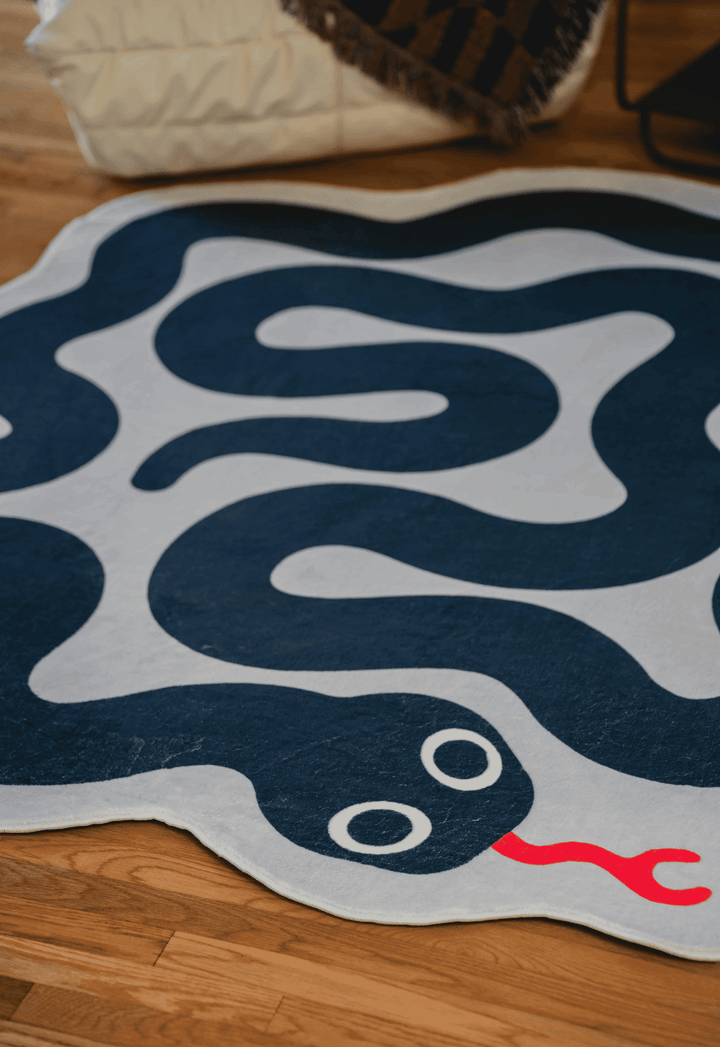 Spiral Snake Pattern Rug by Designer Johann Banta – Lany Space