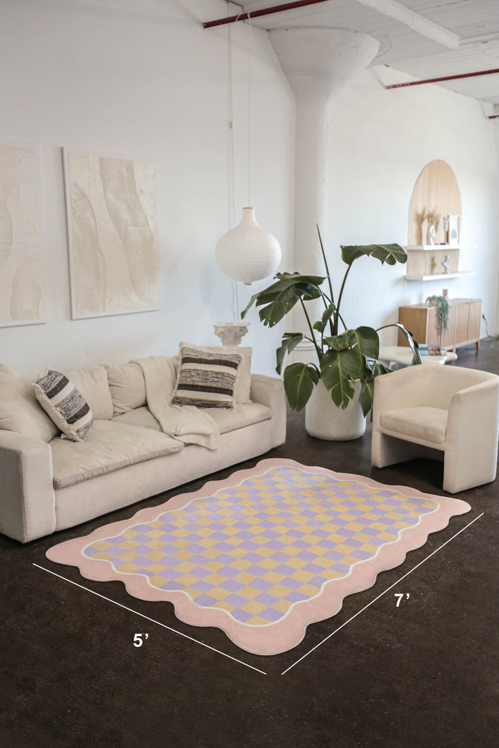 Pastel Square Rug Mellow Pastel Rug – Lany Space