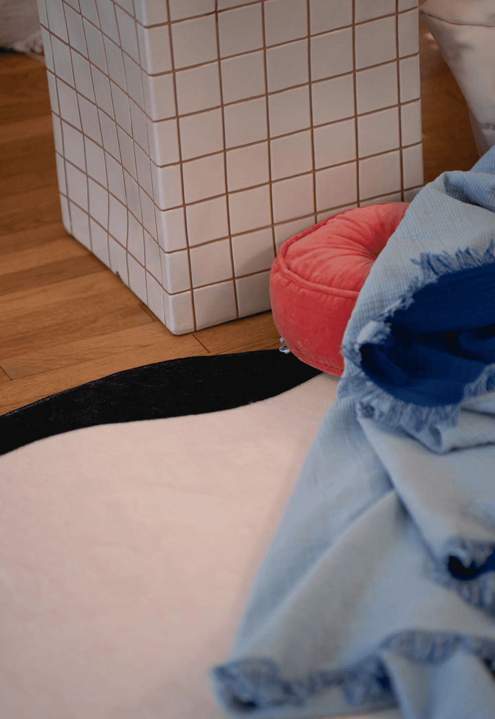 Cozy Corner with LanySpace Irregular Novelty Ivory Rug
