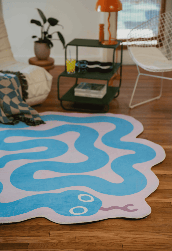 Spiral Snake Pattern Rug by Designer Johann Banta – Lany Space