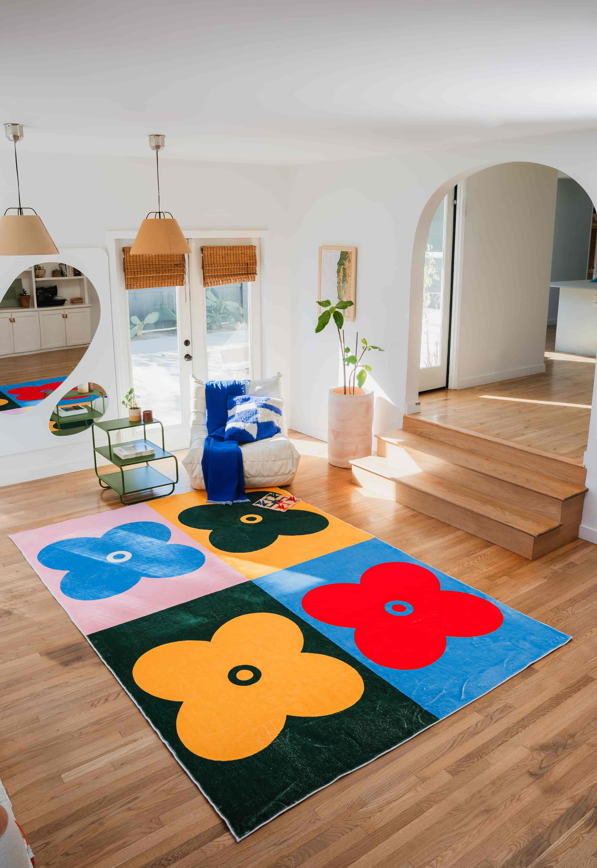 4 Colours Rug Multicolor Four Leaf Clover Rug – Lany Space