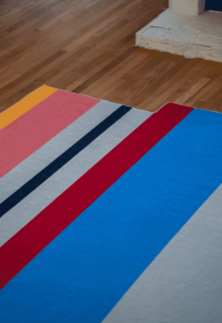 Fabric Detail of LanySpace Irregular Modern Stripes Rug