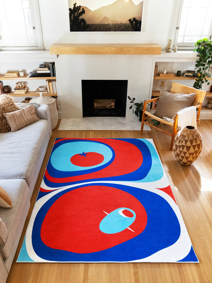 Tomato Twist Abstract Area Rug by Zoe Wodarz – Lany Space