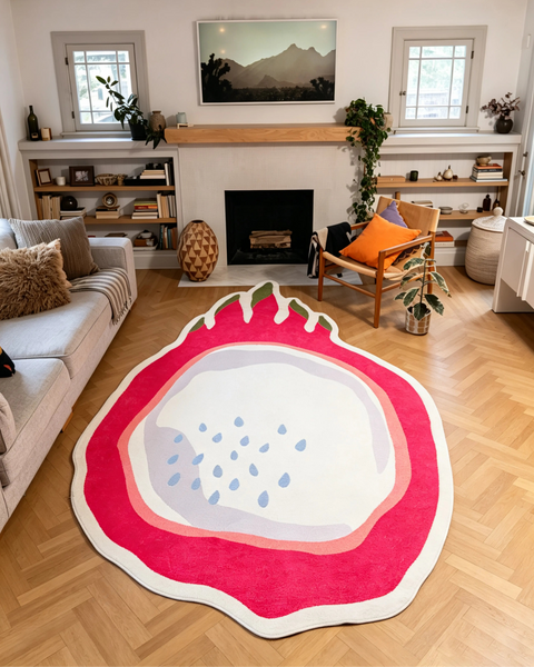 Red Irregular Dragon Fruit Rug by Maayan Alper-Swan – Lany Space