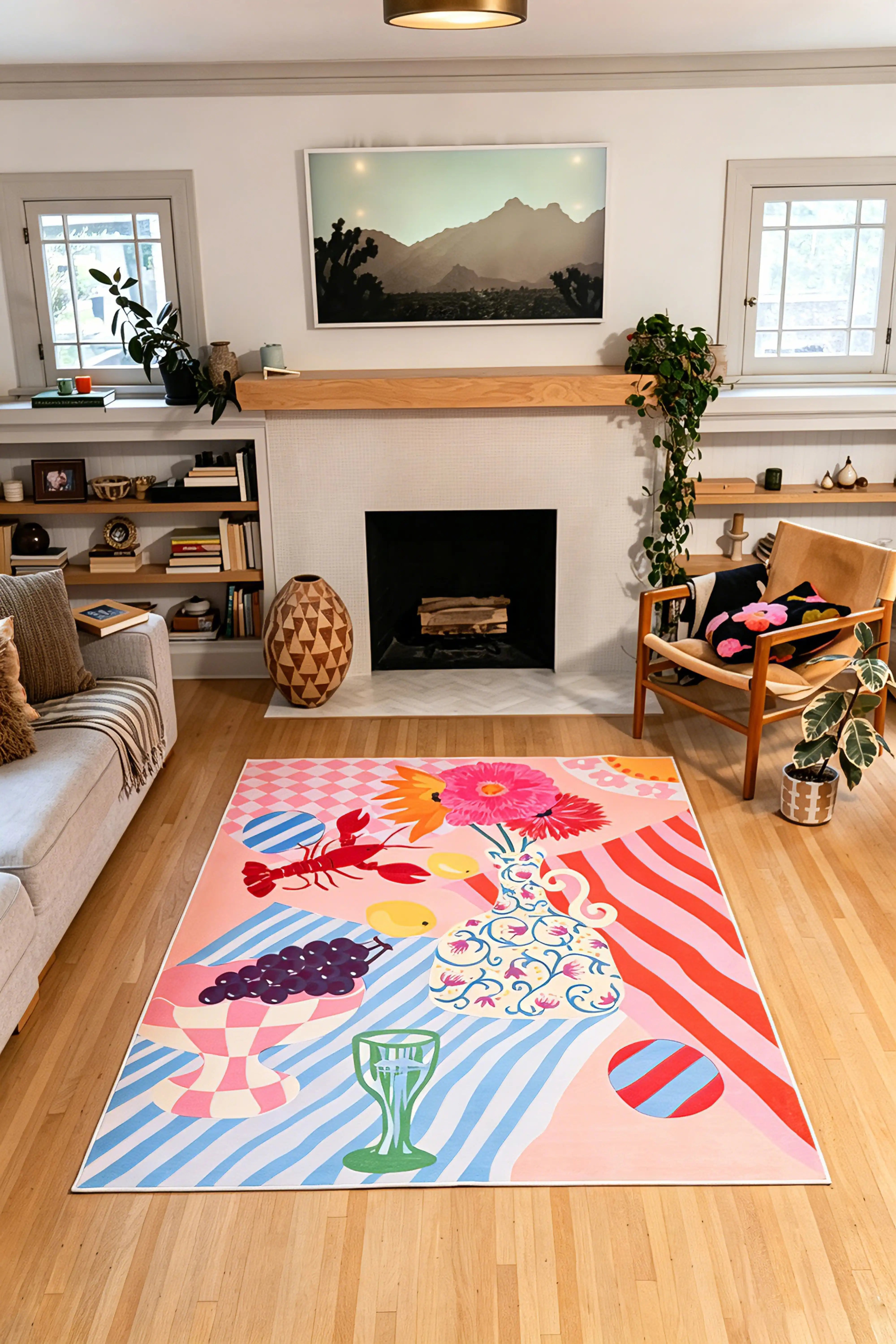 Colorful Summer Picnic Rug by Qiao Yu – Lany Space
