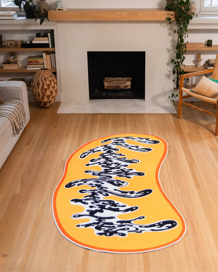 Yellow Swirl Abstract Rug by Ariana Berman – Lany Space