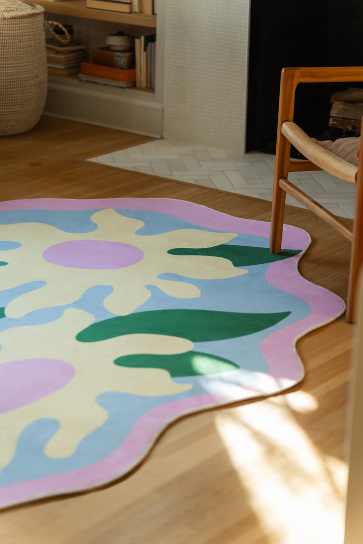Colorful Wavy Flower Rug by Maggie Stephenson – Lany Space