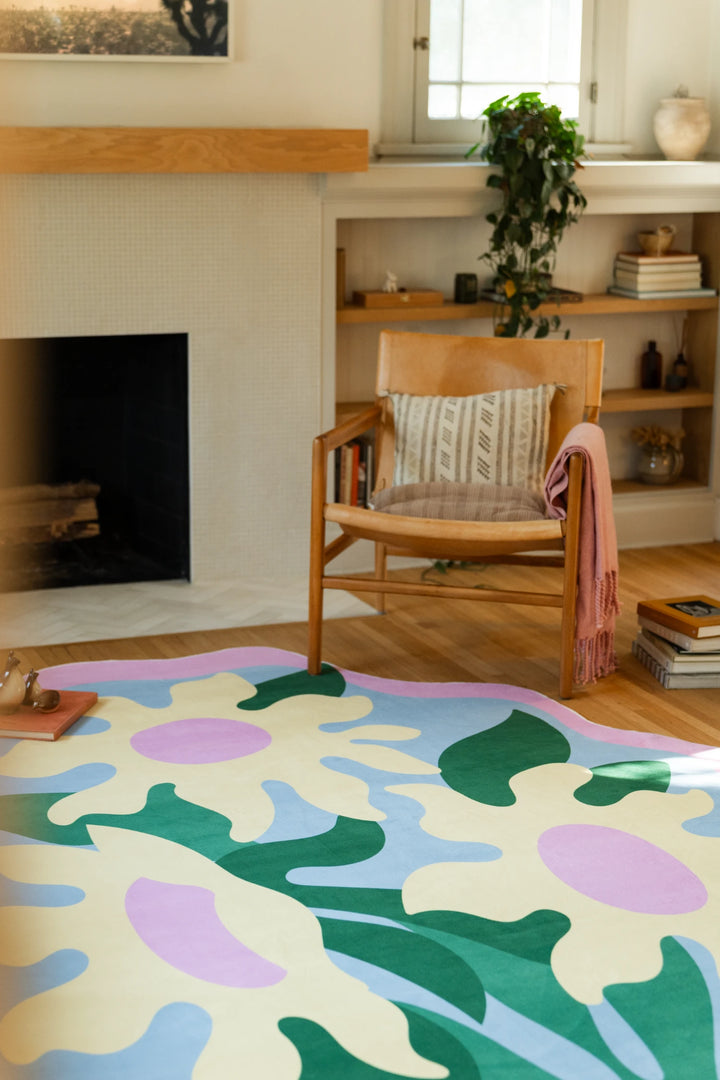 Colorful Wavy Flower Rug by Maggie Stephenson – Lany Space