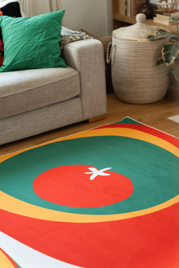Tomato Twist Abstract Area Rug by Zoe Wodarz – Lany Space