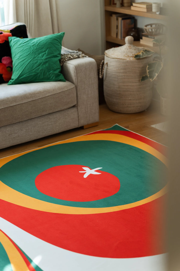 Tomato Twist Abstract Area Rug by Zoe Wodarz – Lany Space