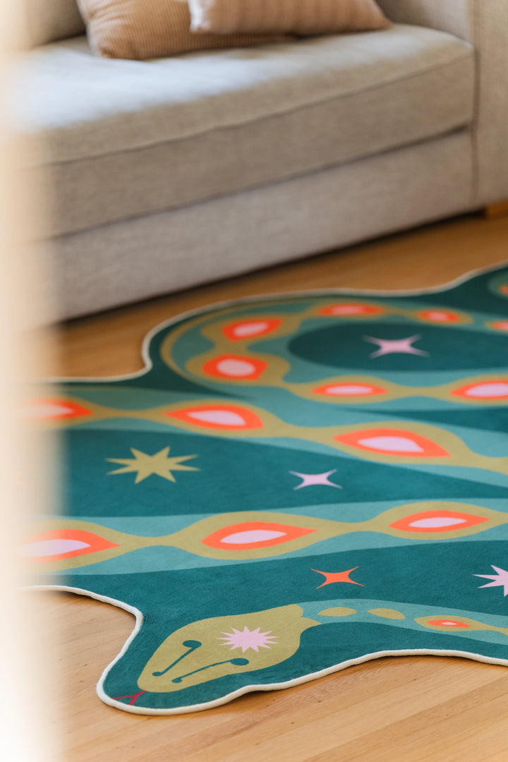 Small Snake Rug Abstract Snake Rug by Jessica Miller – Lany Space