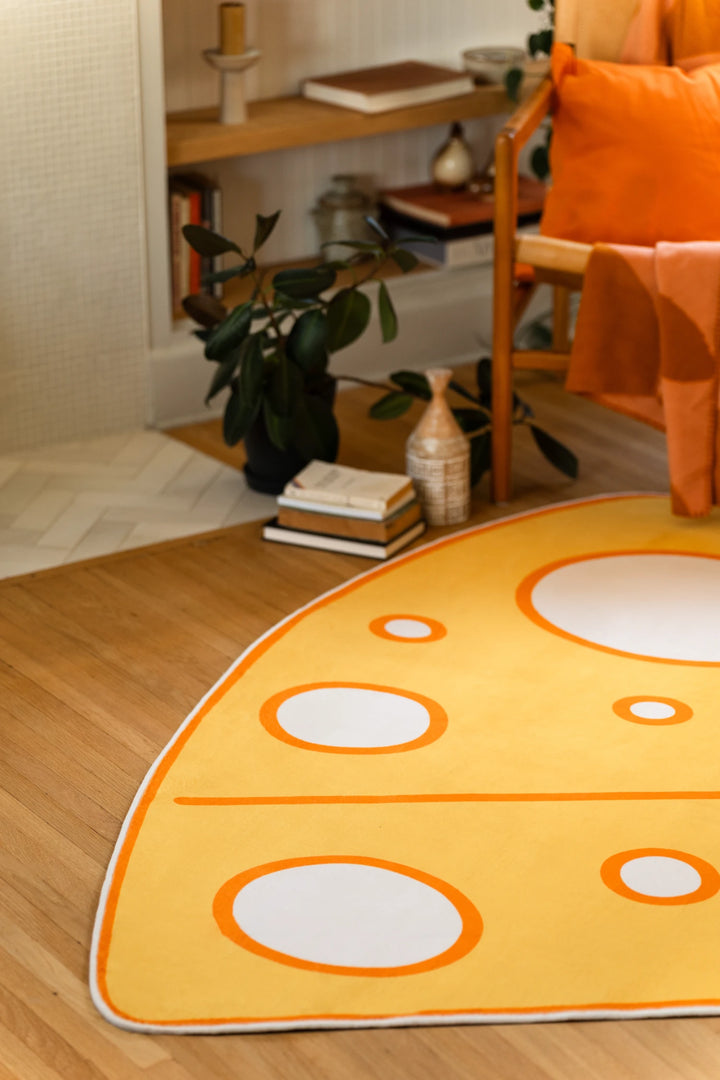 Yellow Cartoon Cheese Rug by Becca Franks – Lany Space