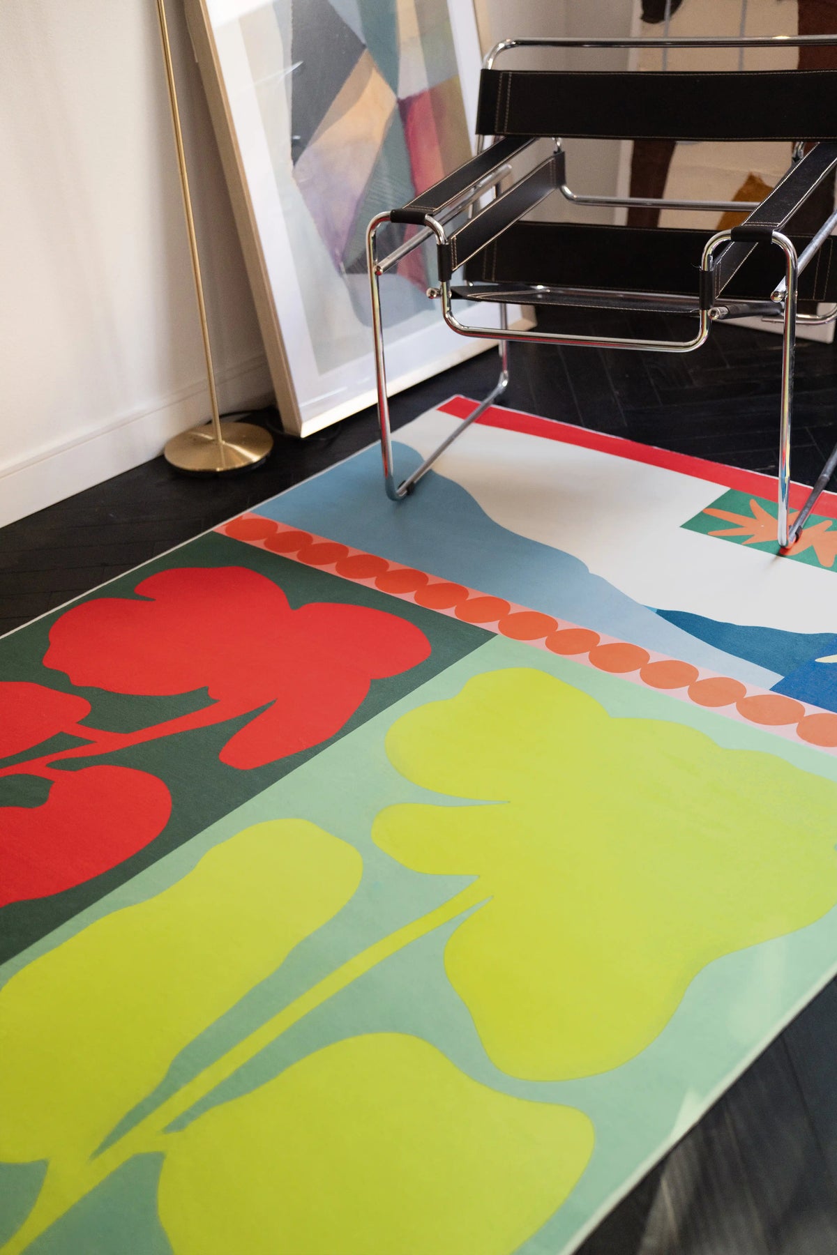 Mid Century Color Block Flower Rug by Sophie Deller – Lany Space