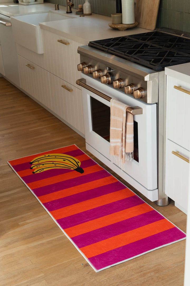 Colorful Striped Banana Fruit Runner Rug by Zoe Wodarz – Lany Space