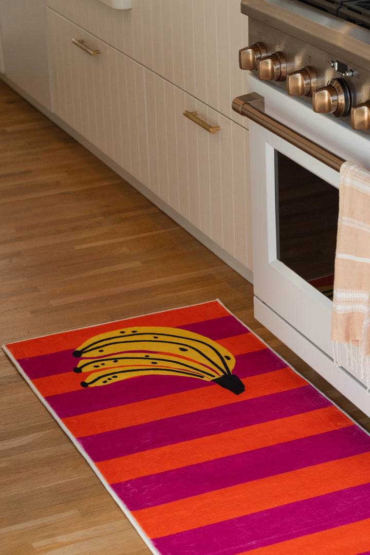 Colorful Striped Banana Fruit Runner Rug by Zoe Wodarz – Lany Space