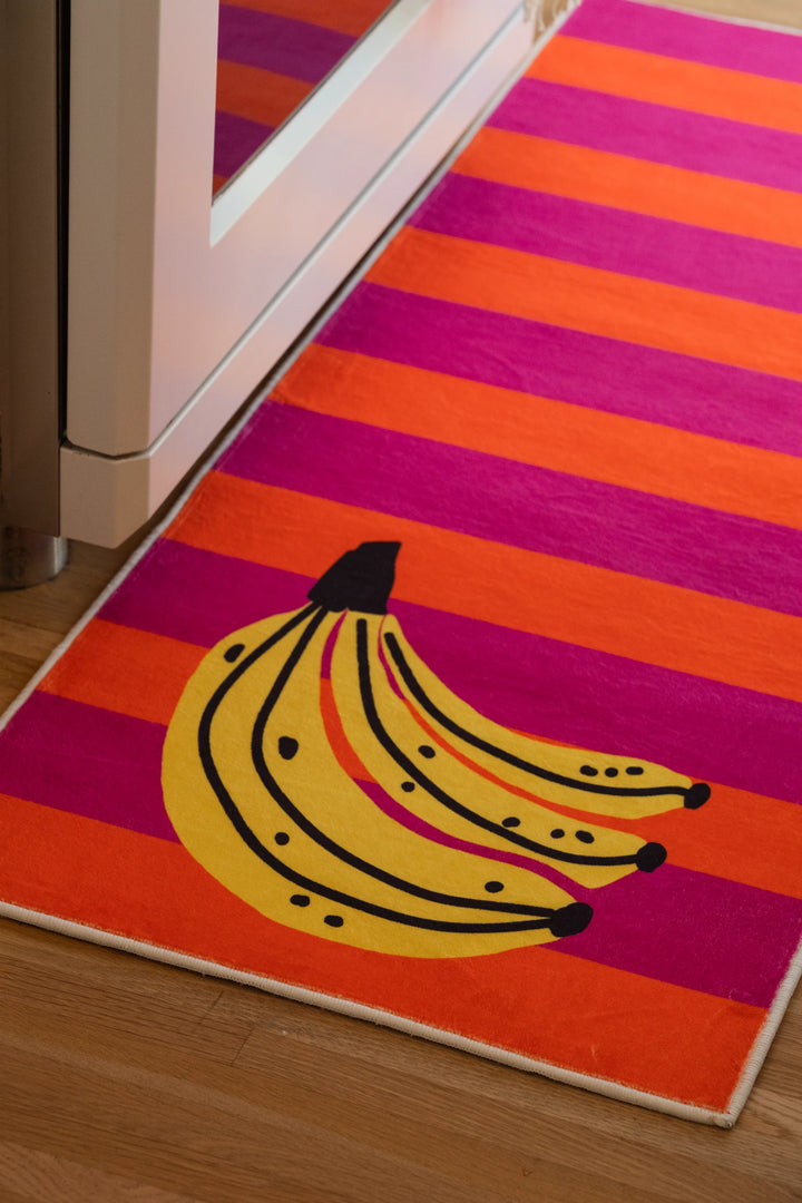 Colorful Striped Banana Fruit Runner Rug by Zoe Wodarz – Lany Space