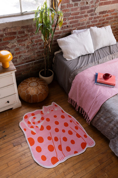 Polka dots Funky Cat Rug by Becca Franks – Lany Space