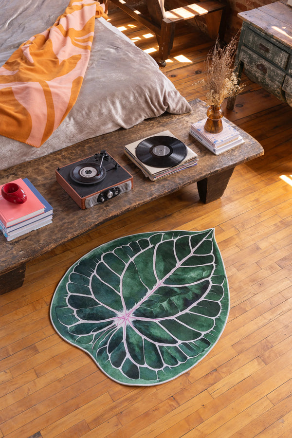 Irregular Caladium Leaf Rug