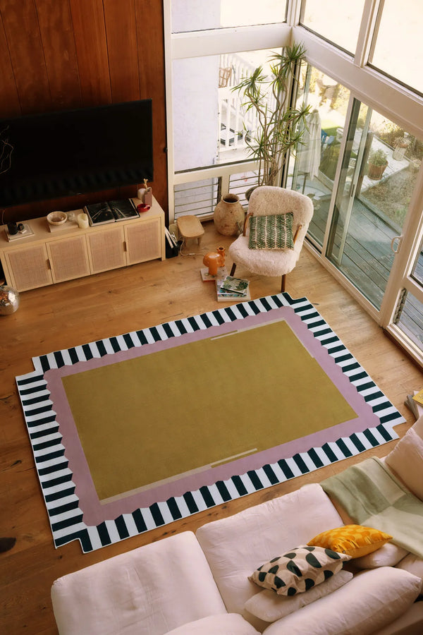 Lany Space Keyboard Boarded Area Rug (7' x 10') in the living room