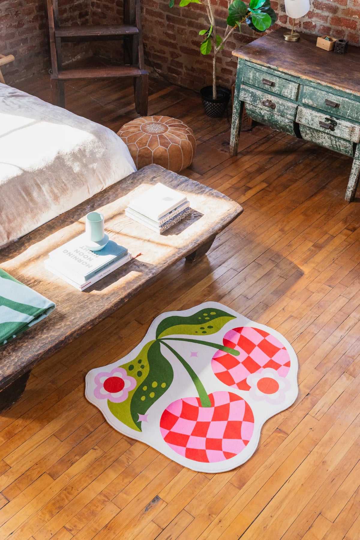 Irregular Pink & Red Checkered Cherry Rug by Jessica Miller – Lany