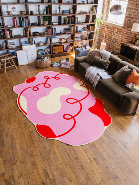 Wavy Abstract Irregular Area Rug by Shayla Goethe – Lany Space
