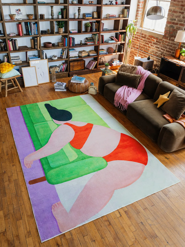 Modern Abstract Body Art Rug by Nimei