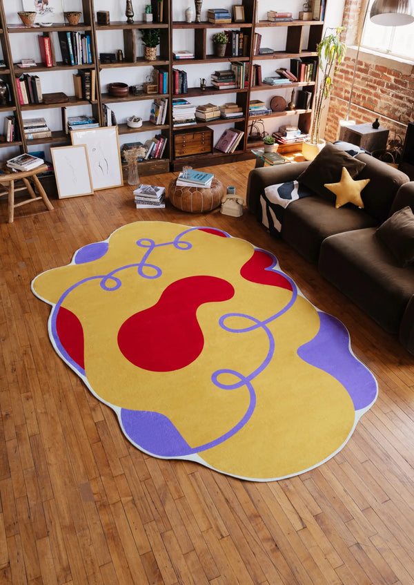 Wavy Abstract Irregular Area Rug by Shayla Goethe