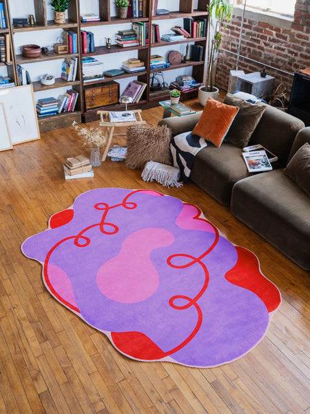 Wavy Abstract Irregular Area Rug by Shayla Goethe – Lany Space