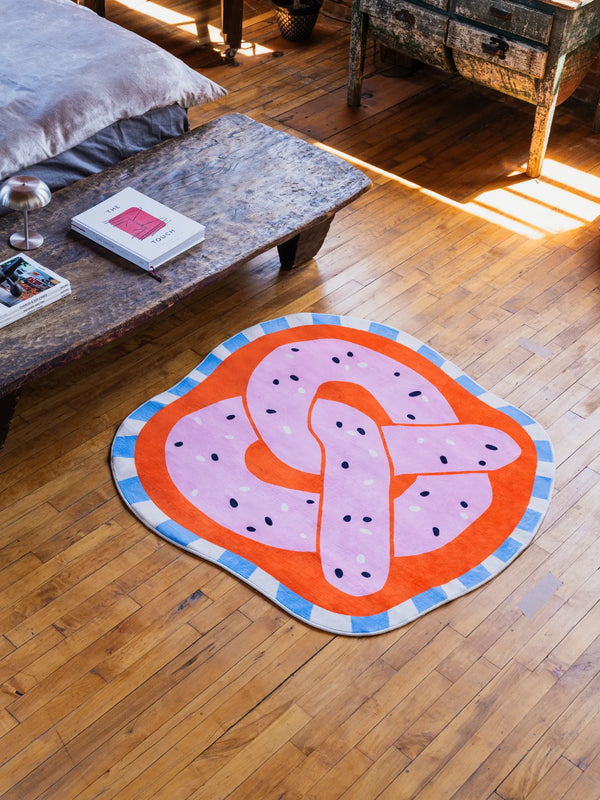Pretzel-Shaped Cute Rug by Megan Roy