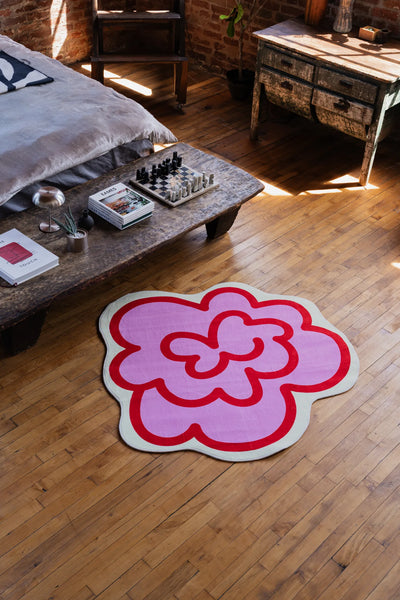 Funky Flower Shaped Irregular Rug by Shayla Goethe – Lany Space