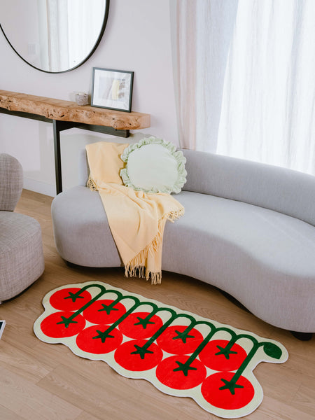 Irregular Tomato Runner Rug by Designer Johann Banta – Lany Space
