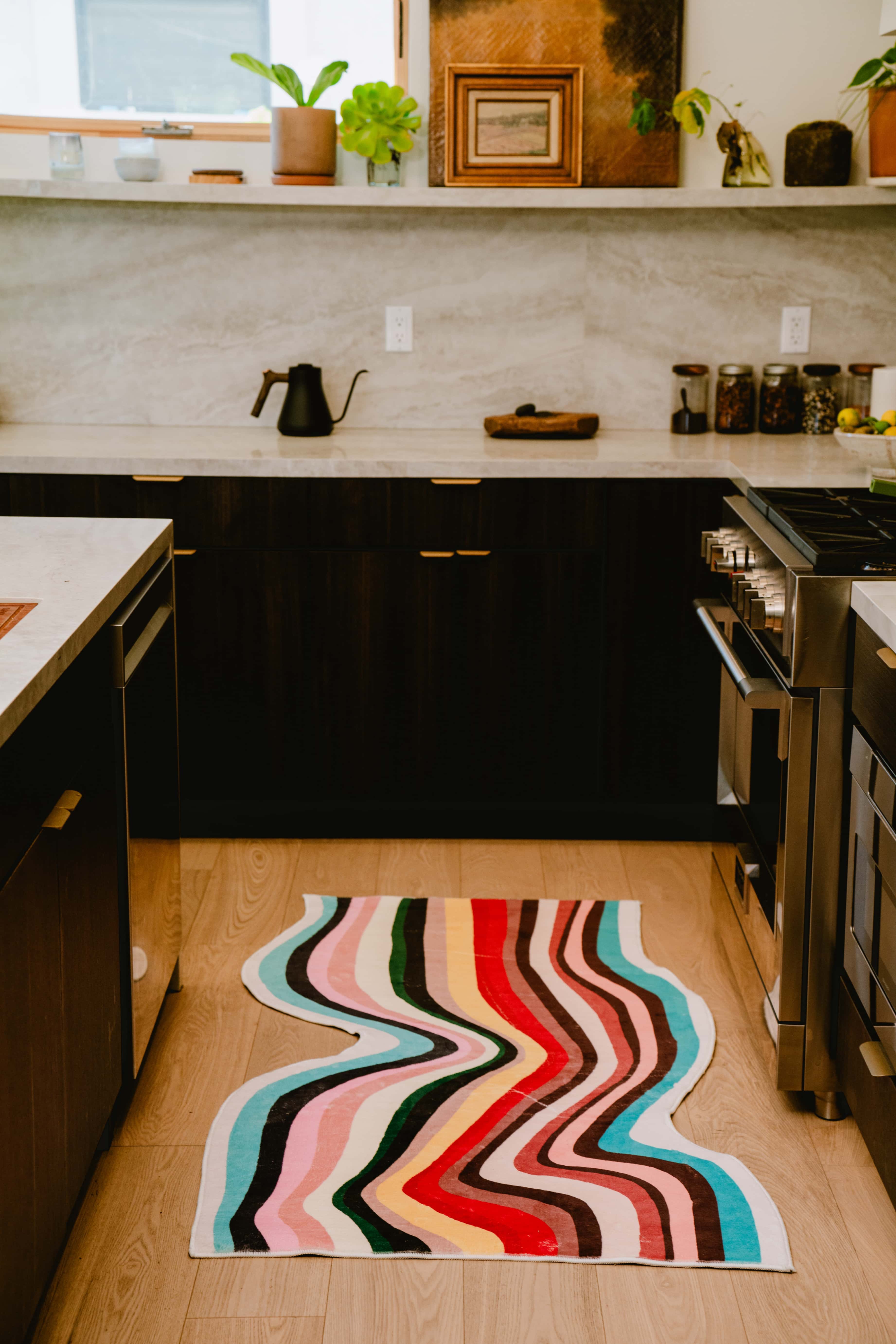 Multicolor Rustic Irregular Rugs Irregular Shaped Multicolor Contour Runner Rug – Lany Space
