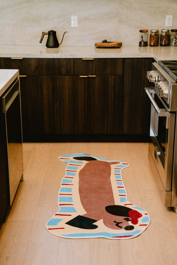 LanySpace Irregular Shaped Dachshund Runner in the Kitchen