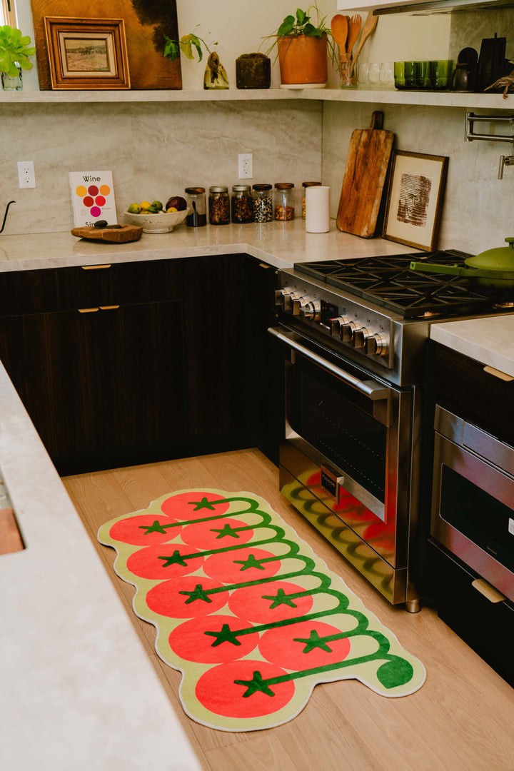 Tomatillo Rugs Irregular Tomato Runner Rug by Designer Johann Banta – Lany Space