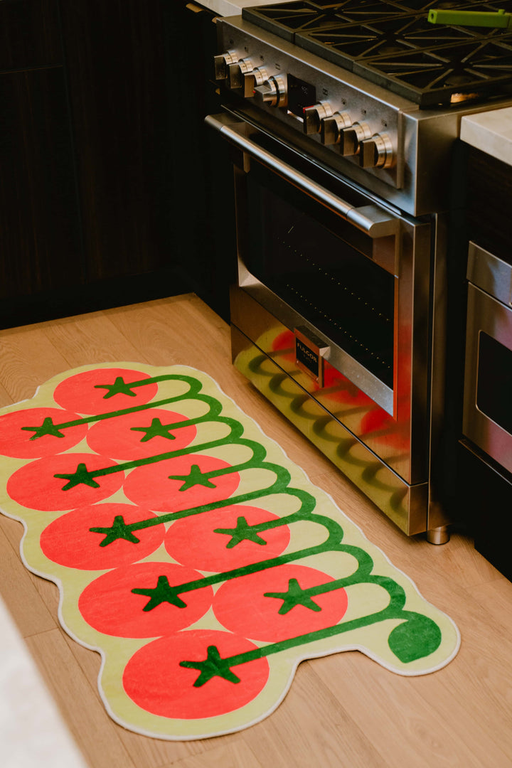 Tomatillo Rugs Irregular Tomato Runner Rug by Designer Johann Banta – Lany Space