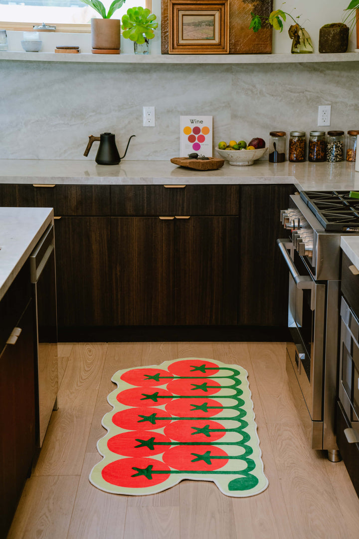 Tomatillo Rugs Irregular Tomato Runner Rug by Designer Johann Banta – Lany Space