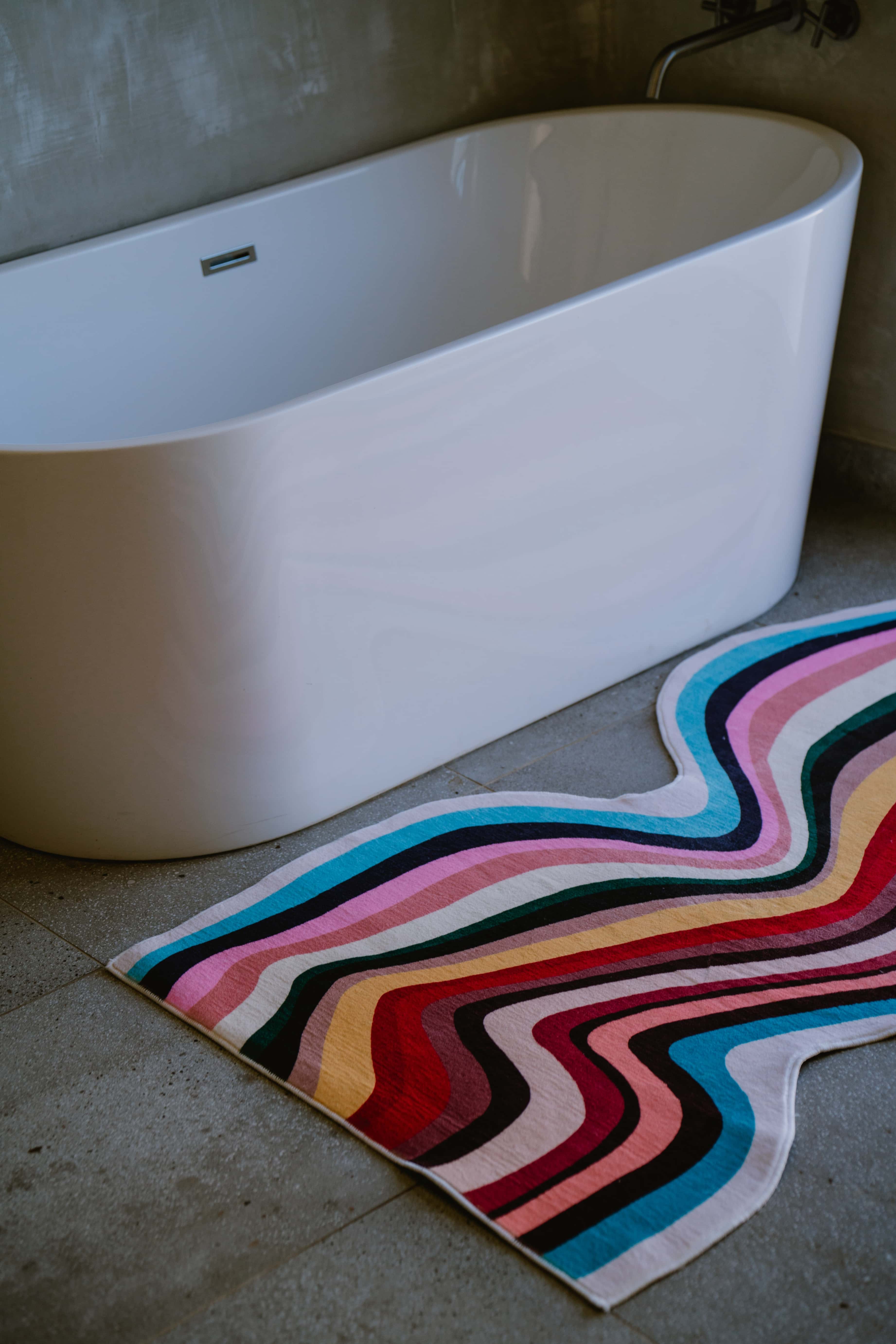 Multicolor Rustic Irregular Rugs Irregular Shaped Multicolor Contour Runner Rug – Lany Space