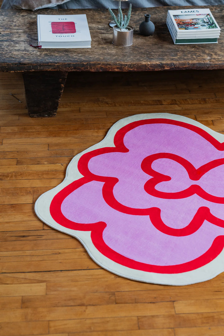 Funky Flower Shaped Irregular Rug by Shayla Goethe – Lany Space