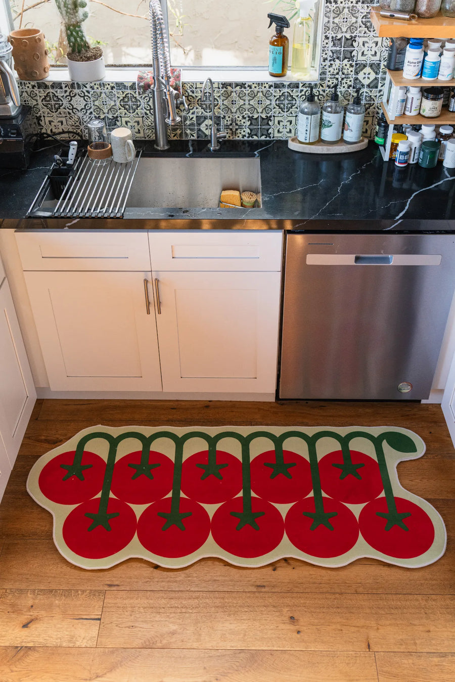 Irregular Tomato Runner Rug by Johann Banta
