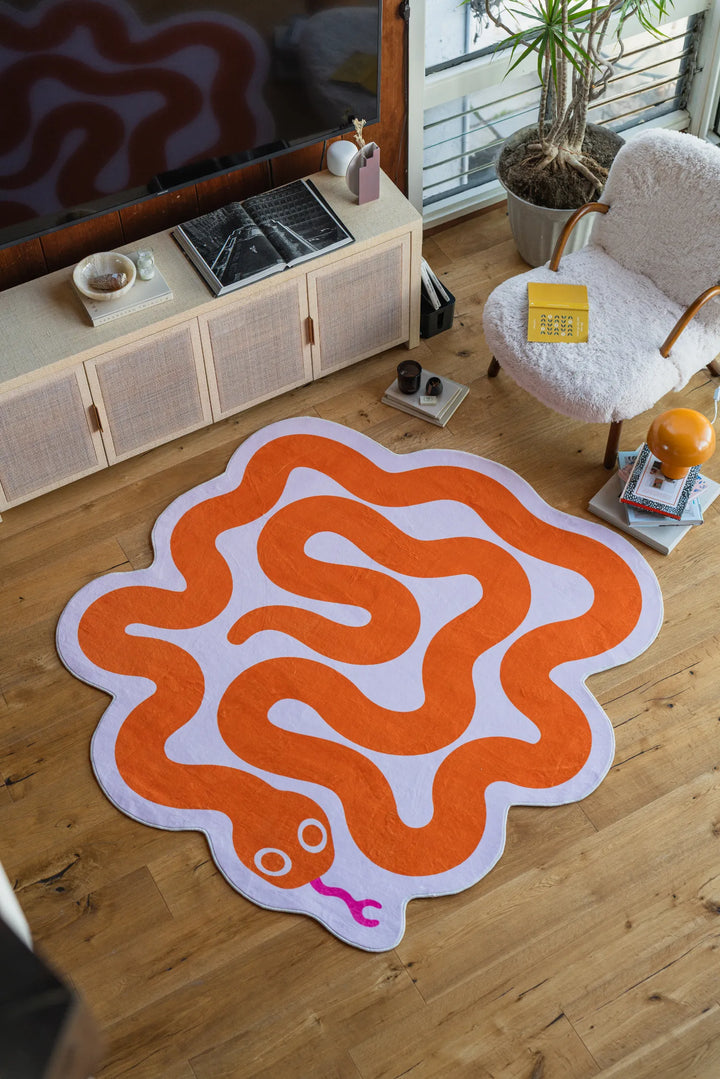 Spiral Snake Pattern Rug by Designer Johann Banta – Lany Space