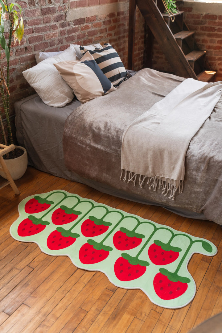 Stawberry Rug Soft Strawberry Colorful Rug by Johann Banta – Lany Space