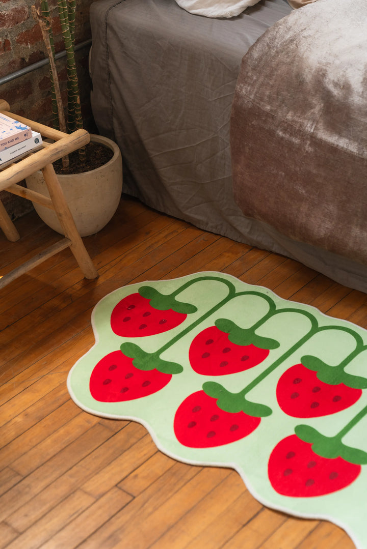 Stawberry Rug Soft Strawberry Colorful Rug by Johann Banta – Lany Space