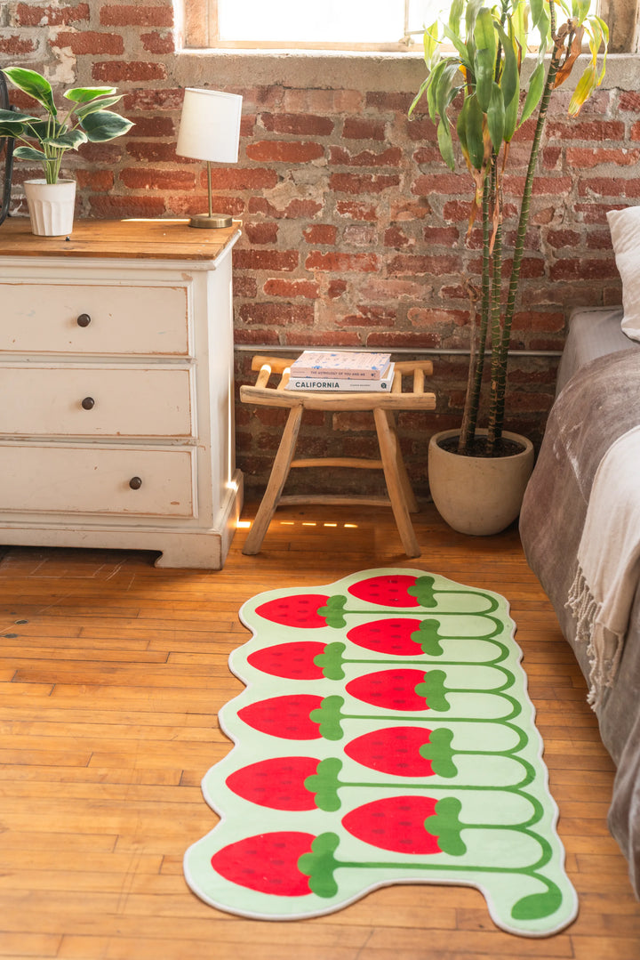 Stawberry Rug Soft Strawberry Colorful Rug by Johann Banta – Lany Space