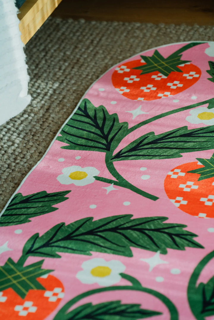 Details of the Lany Space x Megan Roy Sicilian Strawberry pattern